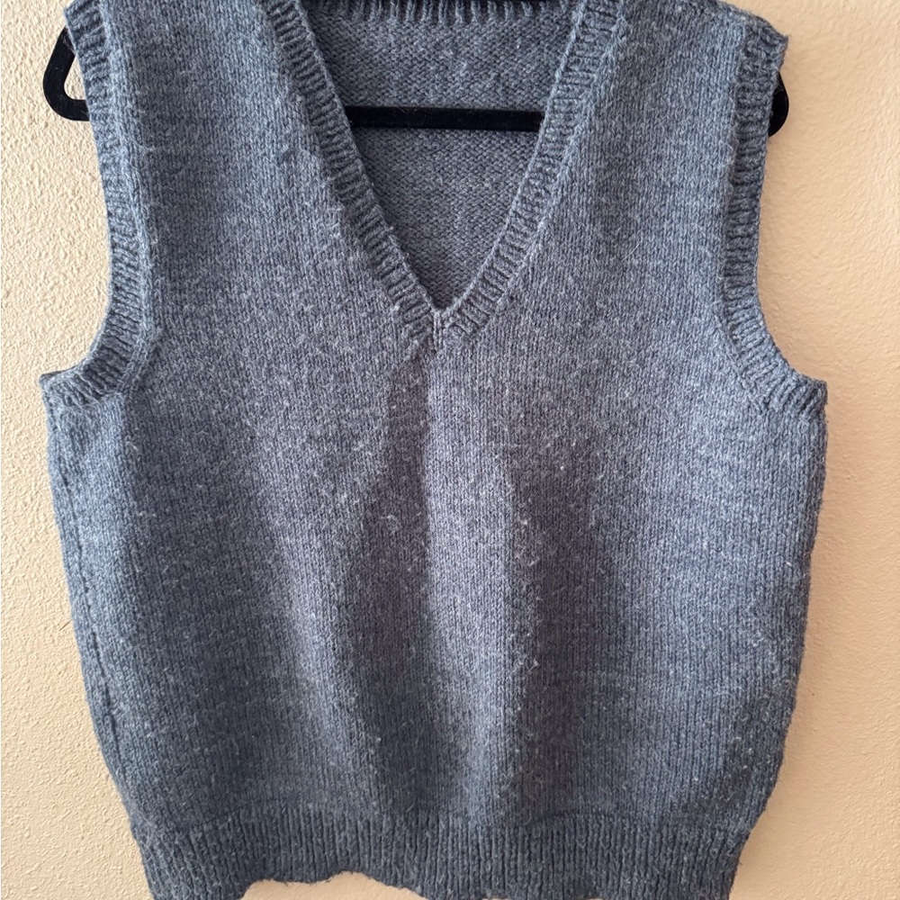 Elegant Charcoal V-Neck Sweater Vest